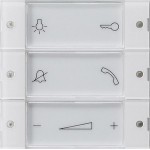 Gira 850003 Aufsatz-Bedientaster passend für Wohnungsstationen der Serie System 55 Programmübergreifend in klarer 