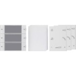 Gira 850400 Wippenset 3-fach als Ersatzteil passend für Wohnungsstation System 55. Farbe klar 