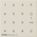 Gira 851301 Gira Aufsatz Codetastatur in Cremeweiß glänzend, passend für System 55 Programmübergreifend 