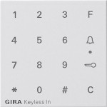 Gira 851303 Aufsatz Codetastatur in Reinweiß glänzend passend für das System 55 Programmübergreifend mit erhöhtem 