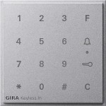 Gira 851365 Aufsatz Codetastatur in Aluminiumoptik passend für die Serie TX_44 von 