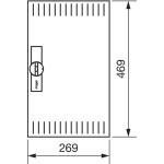 Hager FZ001NV1 Tür univers rechts geschlitzt RAL9010 für Schrank IP3X 500x300mm 