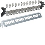 Hager FZ24MM Patch-Panel 24-fach E-Dat inkl. 12xRJ45TE für Hutschiene ohne geschraubt 