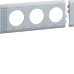Hager GB08030LAN Blende 3-fach Steckdose zu Oberteil 80mm anreihbar halogenfrei alu 