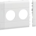 Hager GB12020K9010 Blende 2-fach Steckdose zu BR 120mm anreihbar halogenfrei reinweiß 