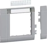 Hager GR0802ALAN Rahmenblende modular ZS 55 Oberteil 80 halogenfrei Beschriftungsfeldig lack alu 