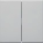 Hager GW2B7035 Wippe 2-fach für Schalter/Taster für Rahmenblende 55 halogenfrei lichtgrau 