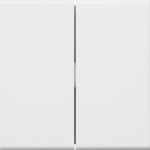 Hager GW2B9010 Wippe 2-fach für Schalter/Taster für Rahmenblende 55 halogenfrei reinweiß 
