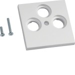 Hager GZSAT3A9010 Zentralscheibe TV/SAT 3-fach für Rahmenblende 55 halogenfrei reinweiß 