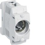 Hager LD043 Kunststoff-Sicherungssockel D02 E18 63A 1polig Hutschiene Käfigklemme Abdeckung 