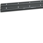 Hager SL200801 Sockelleistenkanal-Unterteil 3 Kammern aus PVC zu SL 20x80mm schwarz 2 Meter 