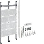 Hager UF321NW Komplettfeld Multimedia universZ 1050mm 2-feldig mit 12xPatchmodulen RJ45 