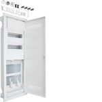 Hager VH602WWH Hybrid volta Hohlwand 24PLE 2 Montageplatten mit Steckdose + Kunststofftür 