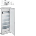 Hager VH60WWH Multimedia volta HWV 5-reihig mit geschlitzter Kunststofftür 