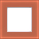 Hager WAD8100X04 Rahmen 1fach, A.8, canyon glass, Milchglas 
