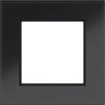 Hager WAD8120GBG LED-Rahmen 1fach, A.8, Glas schwarz glänzend 