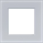 Hager WAD8120GWM LED-Rahmen 1fach, A.8, Glas lichtweiß matt 