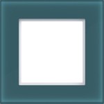 Hager WAD8120X03 LED-Rahmen 1fach, A.8, azure glass, Milchglas 