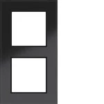 Hager WAD8200GBG Rahmen 2fach, A.8, Glas schwarz glänzend 