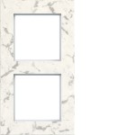 Hager WAD8200X08 Rahmen 2fach, A.8, cloud stone, weißer Marmor 
