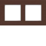 Hager WAD8200X13H Rahmen 2fach waagerecht, A.8, umber wood, Wengé-Holz 