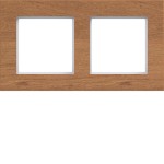 Hager WAD8200X14H Rahmen 2fach waagerecht, A.8, natural wood, Eichenholz 