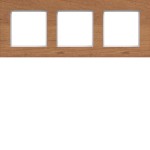Hager WAD8300X14H Rahmen 3fach waagerecht, A.8, natural wood, Eichenholz 