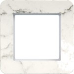 Hager WAD9120X08 LED-Rahmen 1fach, C.8, cloud stone, weißer Marmor 