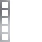 Hager WAD9500ALV Rahmen 5fach senkrecht, C.8, alu matt, Aluminium gebürstet 