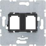 Hager WDF4717S Tragplatte schwarzer Aufnahme 2-f. Modul 
