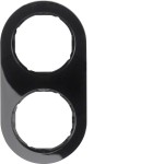 Hager WLD9200BG Rahmen 2fach Rd R.Classic schw geeignet zur Abdeckung von Schaltern oder Steckdosen 