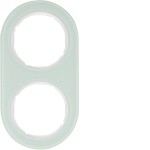 Hager WLD9200GW Rahmen 2fach R.Classic Glas pw geeignet zur Abdeckung von Schaltern oder Steckdosen 