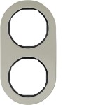 Hager WLD9200STB Rahmen 2fach R.Classic E-Stahl schw geeignet zur Abdeckung von Schaltern oder Steckdosen 