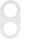 Hager WLD9200WG Rahmen 2fach Rd R.Classic pw geeignet zur Abdeckung von Schaltern oder Steckdosen 