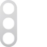 Hager WLD9300AW Rahmen 3fach R.Classic Alu pw geeignet zur Abdeckung von Schaltern oder Steckdosen 