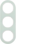 Hager WLD9300GW Rahmen 3fach R.Classic Glas pw geeignet zur Abdeckung von Schaltern oder Steckdosen 