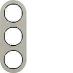 Hager WLD9300STB Rahmen 3fach R.Classic E-Stahl schw geeignet zur Abdeckung von Schaltern oder Steckdosen 