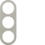 Hager WLD9300STW Rahmen 3fach R.Classic E-Stahl pw geeignet zur Abdeckung von Schaltern oder Steckdosen 