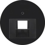 Hager WLF1007BG Zentralstück passend für UAE Steckdose R.Classic in schwarz glänzend 