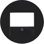 Hager WLF4000BG Zentralstück mit TAE-Ausschnitt R.Classic in schwarz glänzend, passend für kompatible Systeme 