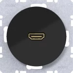Hager WLF4379BG HDMI Steckdose R.Cl schwarz glänzend 