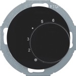 Hager WLN5026BG Temperaturregler mit Wechsler und Serie R.classic schwarz, glänzend 