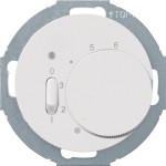 Hager WLN5030WG Raumtemperaturregler im R.classic Design mit thermischer Rückführung, Nachtabsenkung glänzend 