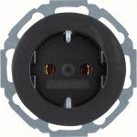 Hager WLS1100BG Unterputz Steckdose SCHUKO 1-fach Serie R.Classic schwarz, glänzend 