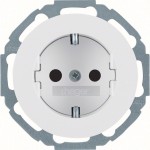 Hager WLS1200WG Hager Steckdose SCHUKO mit erhöhtem Berührungsschutz in polarweiß glänzend aus der Serie R.Classic 