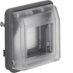 Hager WNA450 Adapter-Einsatz mit Klappdeckel zur Aufnahme von Geräten 45x45 mm, W.1, Schutzart IP55 