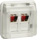 Hager WNA626B Lautsprecherdosen-Einsatz 2F W.1 pw 