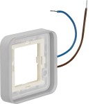 Hager WNA697 Blauer Rahmen 1fach senkrecht beleuchtbar 230 V passend für Aufputzgehäuse W.1 mit IP55 
