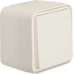Hager WNC001B Hager Wechselschalter Aufputz W.1 in polarweiß mit IP55 Schutzart 