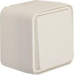 Hager WNC020B Hager Taster Schließer Aufputz W.1 in polarweiß mit Schutzart IP55 